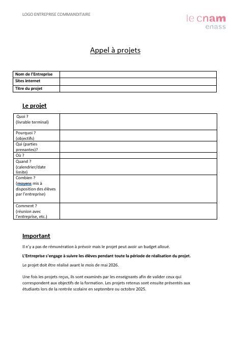 Appel à projets Enass