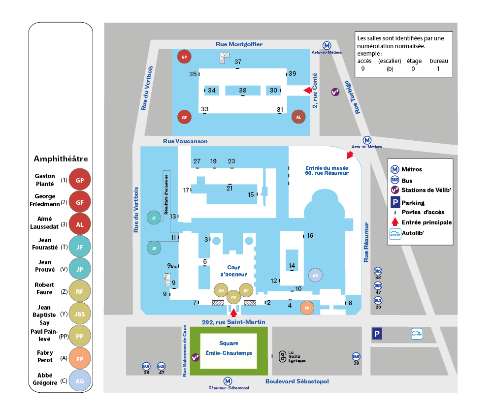 Paris 3e amphi plan